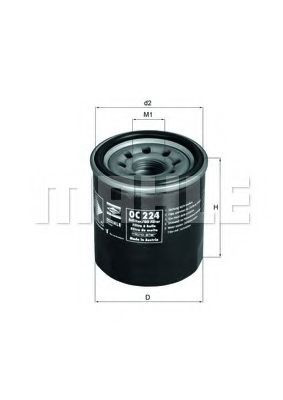 Filtro de óleo Mahle Original OC224 preço, a partir de 18,60 USD